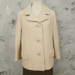 CAPWELLS 50's Vintage Creamy Tan Pea Coat Jacket